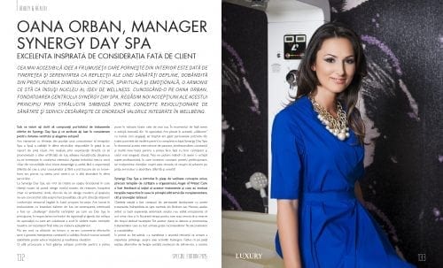 Oana Orban, Manager Synergy Day Spa